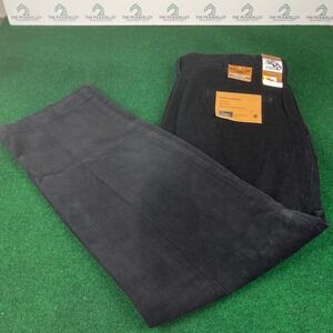 Haggar Go To Corduroy Pants Mens 38W X 30L Black Classic Fit Comfort Waistband